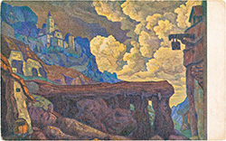 Возрождение «Старинного театра» в Петербурге. Декорации Н.К. Рериха к пьесе «Фуенте Овехуна» («Овечий источник»)