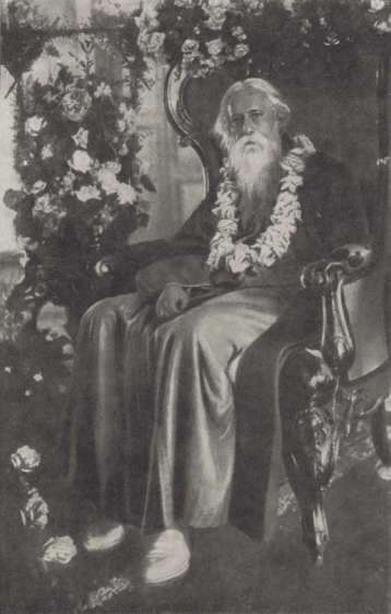 Рабиндранат Тагор в день своего рождения в Тегеране. 1932